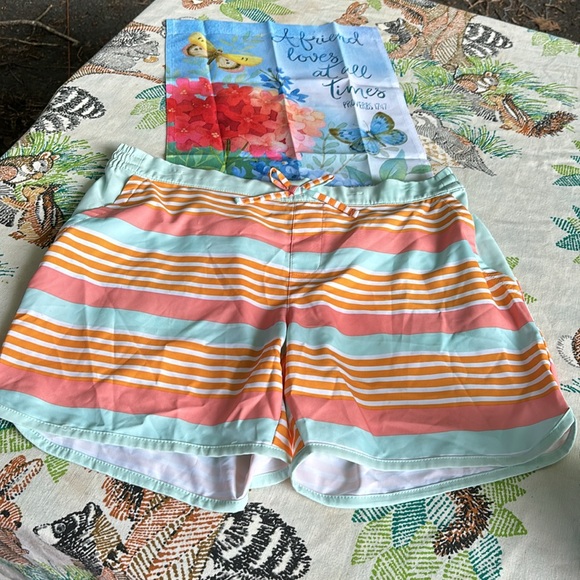 NWT Columbia Omni-Shade Youth Striped Board Shorts XL (18-20) Omni-Wick 50 UPF - Picture 14 of 16
